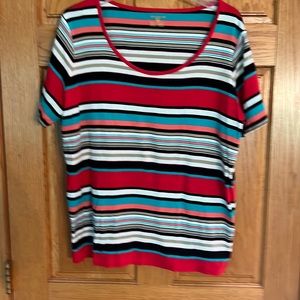 Jones New York Sport striped knit top 2X